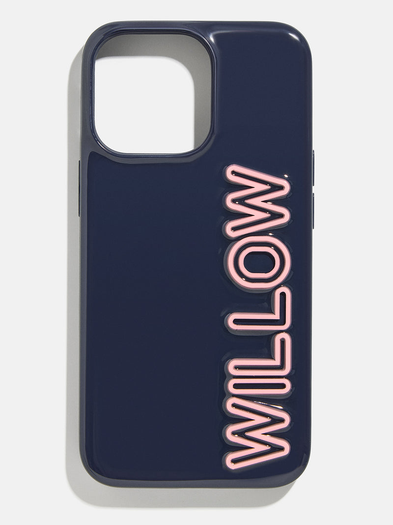 BaubleBar Fine Line Custom IPhone Case - Navy/Light Pink - 
    Customizable phone case
  
