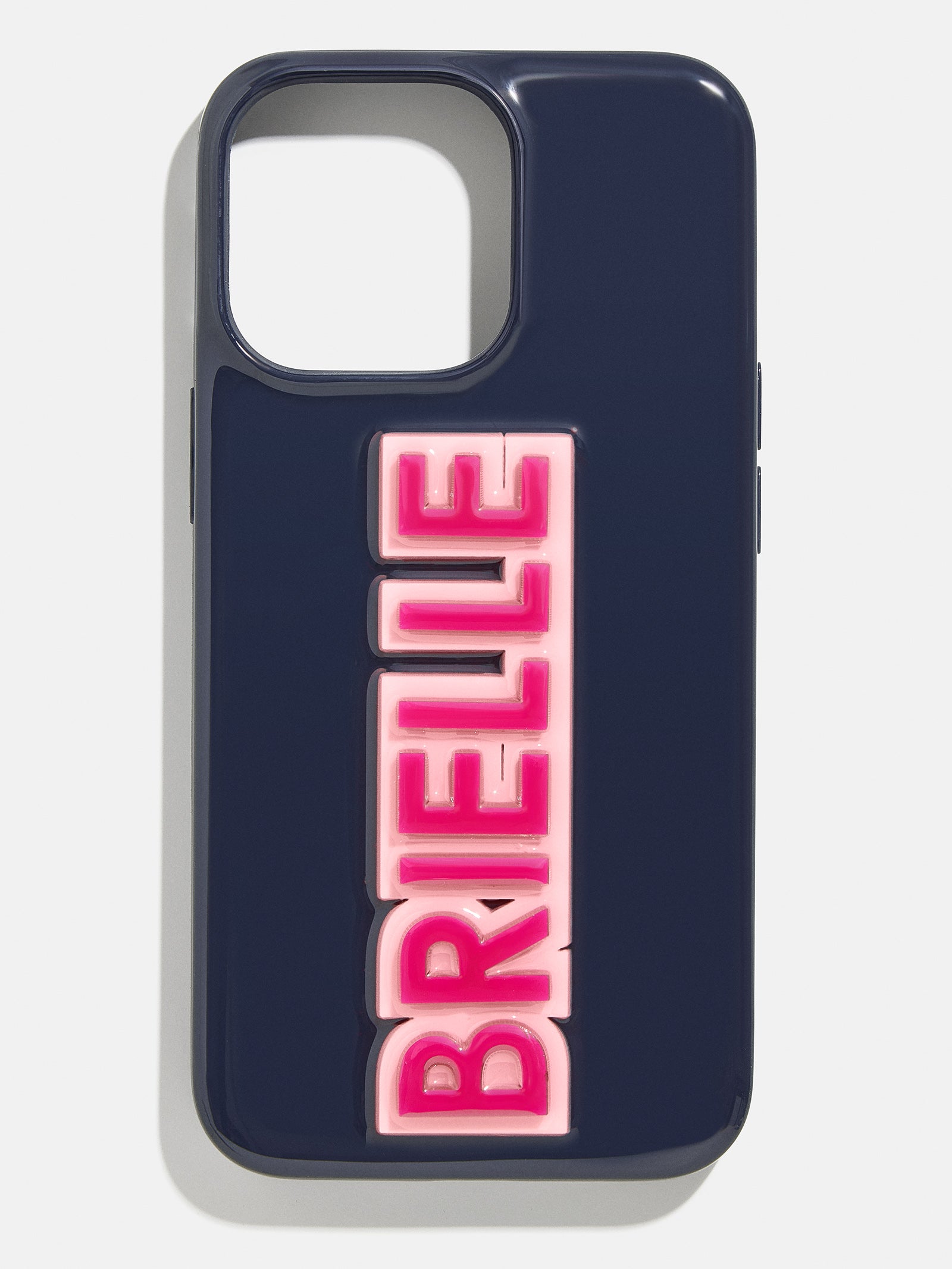 Block Font Custom iPhone Case Navy/Hot Pink Customizable Phone Case BaubleBar