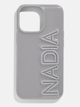 BaubleBar Fine Line Custom IPhone Case - Gray/Light Gray - 
    Customizable phone case
  
