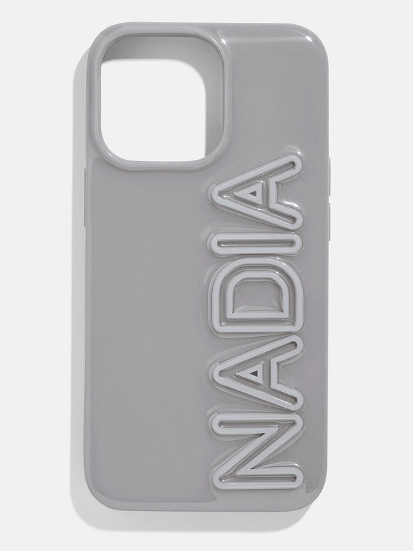 Fine Line Custom IPhone Case - Gray/Light Gray