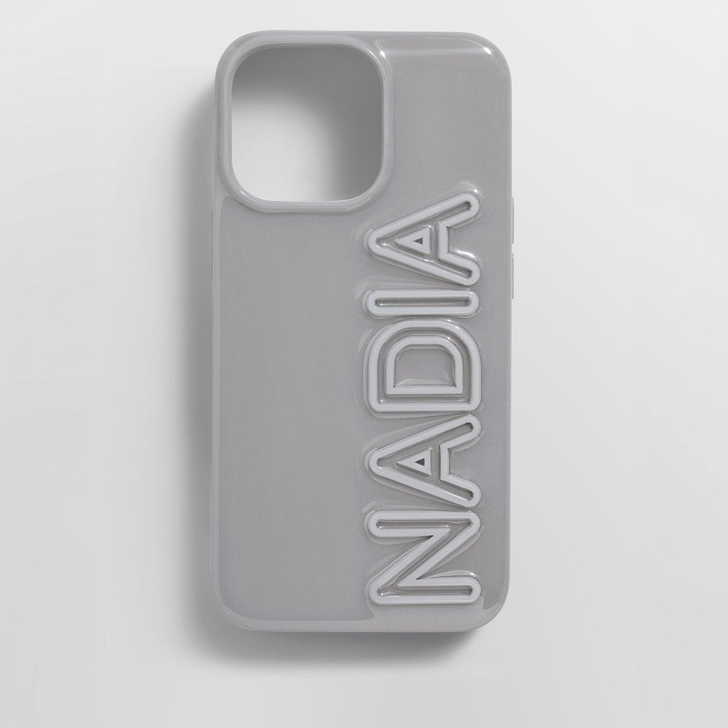 Fine Line Custom iPhone Case Gray Light