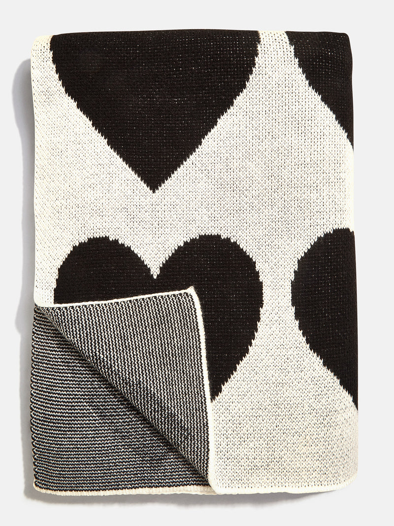 BaubleBar Wrapped in Love Custom Blanket - White/Black - 
    Custom, machine washable blanket in two sizes
  

