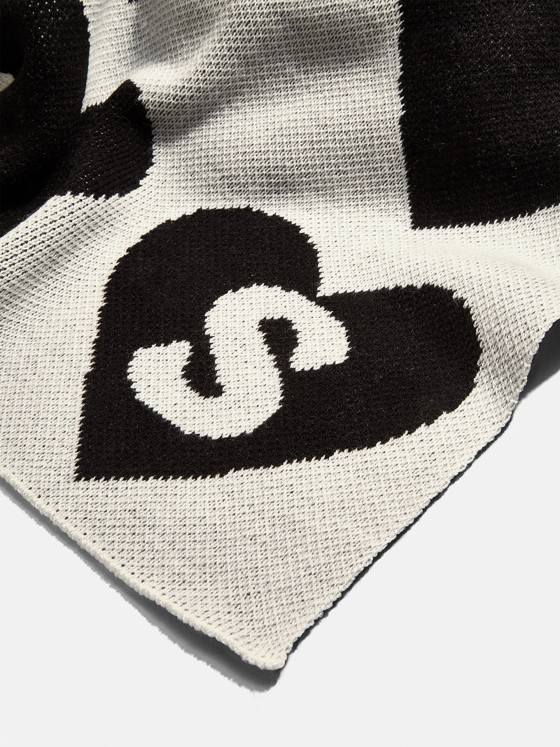 BaubleBar Wrapped in Love Custom Blanket - Black/White - Enjoy 20% off custom gifts