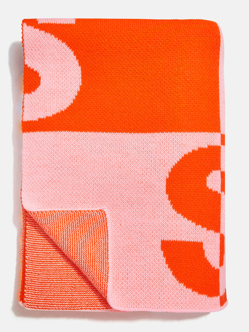 BaubleBar Opposites Attract Custom Blanket - Pink/Orange - Custom, machine washable blanket