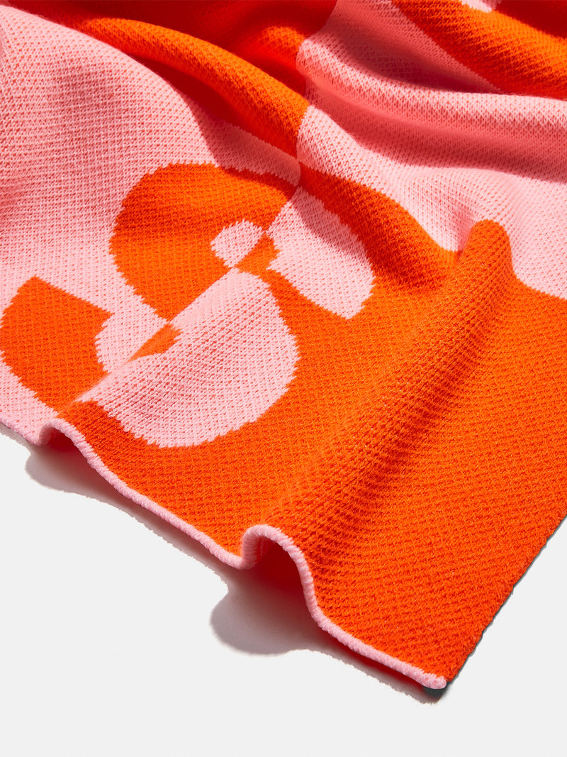 BaubleBar Opposites Attract Custom Blanket - Pink/Orange - Custom, machine washable blanket