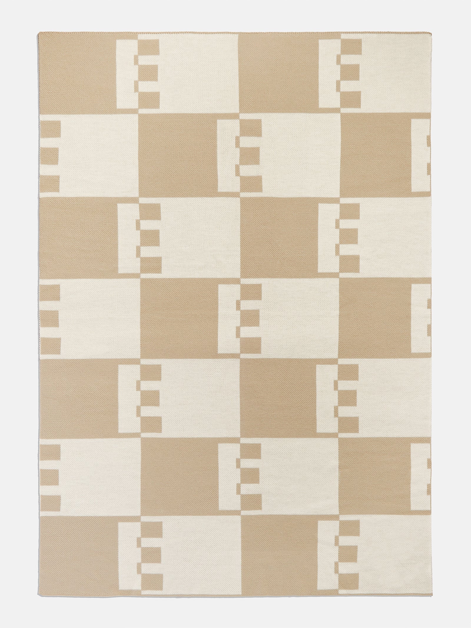 Opposites Attract Custom Blanket - Natural/Beige with B