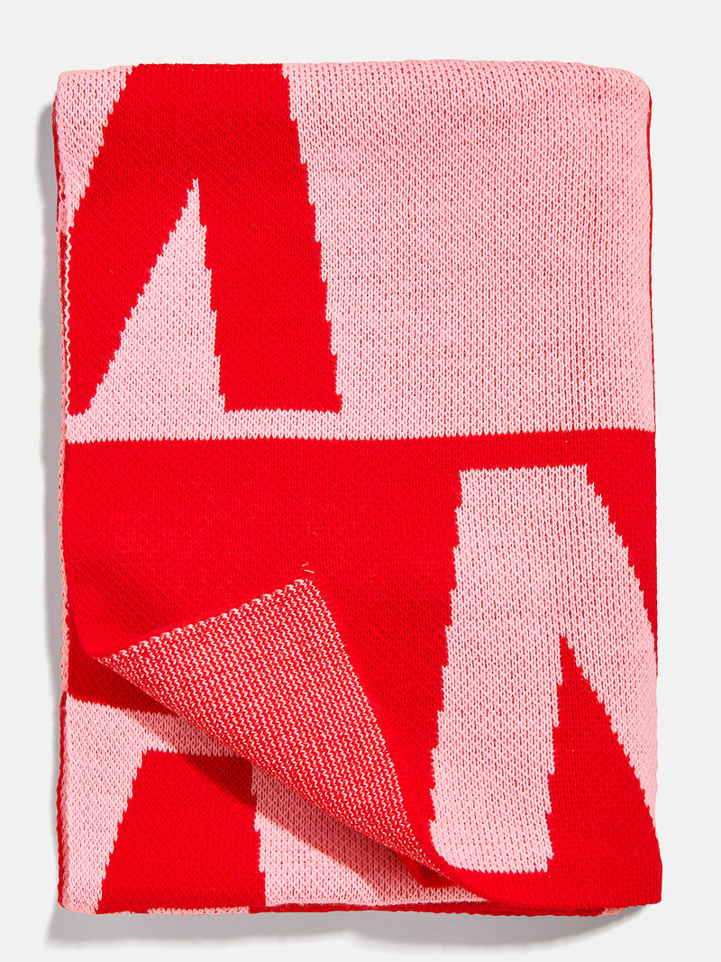 BaubleBar Opposites Attract Custom Blanket - Pink/Red - Get Gifting: Enjoy 20% Off​