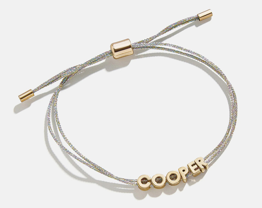 Custom Cord Bracelet - Silver
