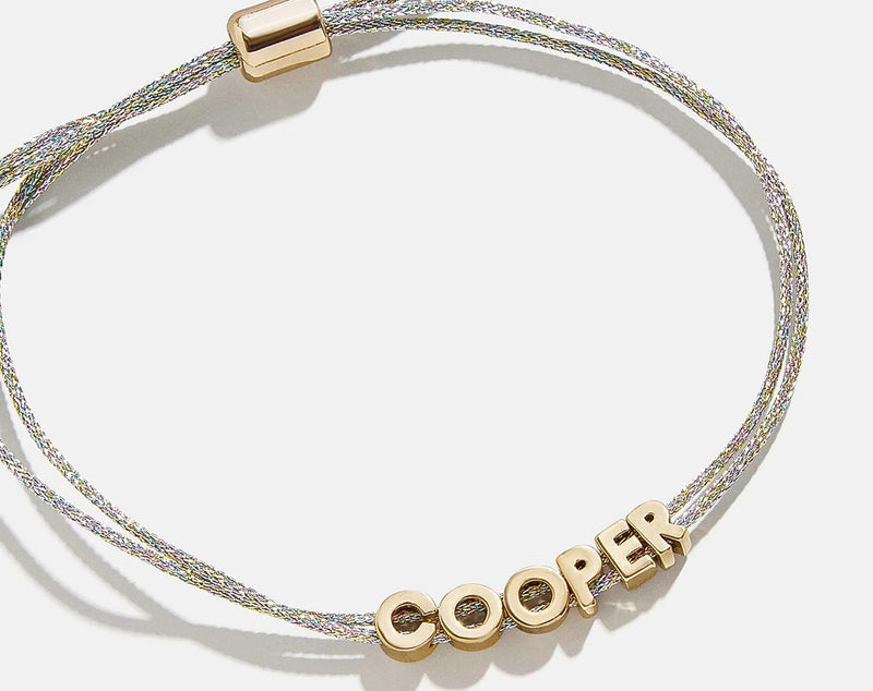 BaubleBar Custom Cord Bracelet - Silver - 
    Customizable bracelet
  
