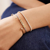Custom Cord Bracelet - Silver