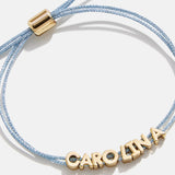 Custom Cord Bracelet - Light Blue