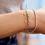 Custom Cord Bracelet - Light Blue