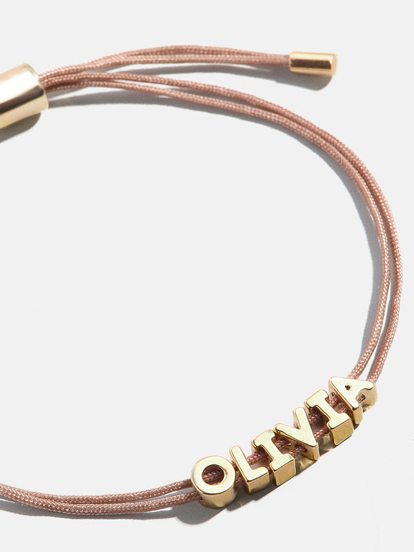 Custom Cord Bracelet - Taupe