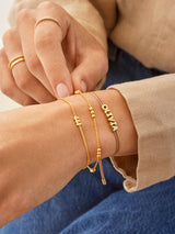 BaubleBar Rylee 18K Gold Bracelet - Gold Bead - 18K Gold Plated Sterling Silver