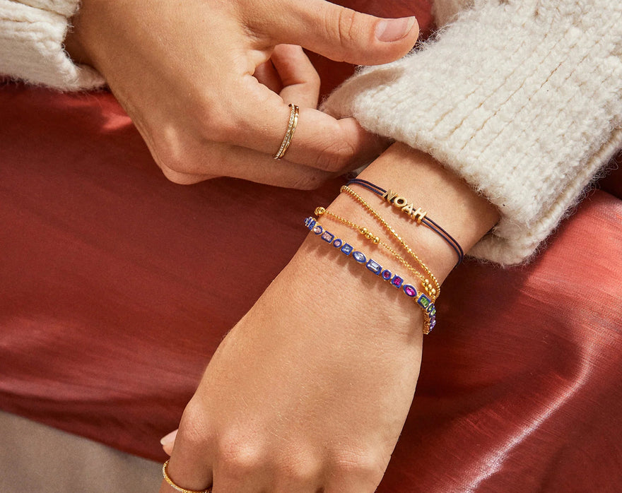 Custom Cord Bracelet - Navy