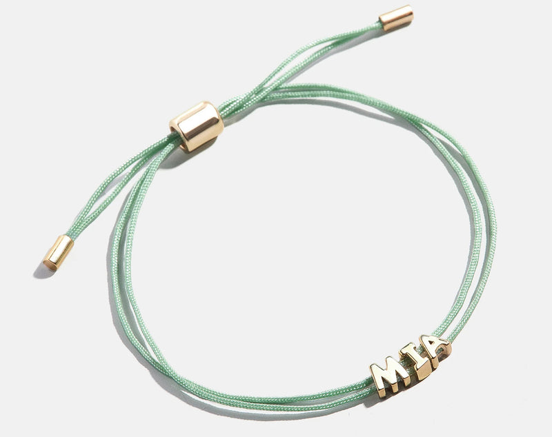 BaubleBar Custom Cord Bracelet - Mint - 
    Custom nameplate bracelet
  
