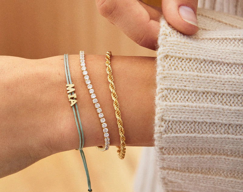 BaubleBar Custom Cord Bracelet - Mint - 
    Custom nameplate bracelet
  
