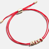 Custom Cord Bracelet - Bright Red