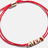 Custom Cord Bracelet - Bright Red