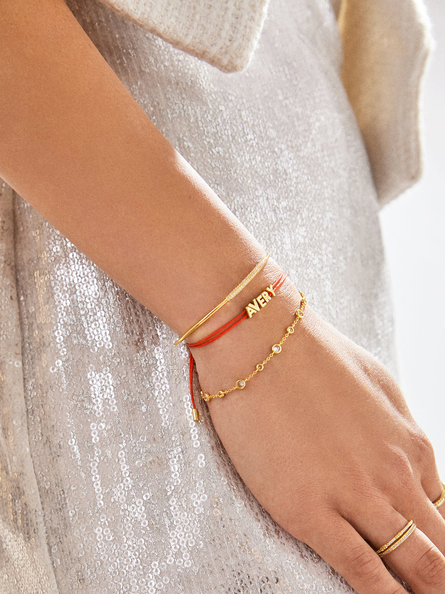 Custom Cord Bracelet - Red