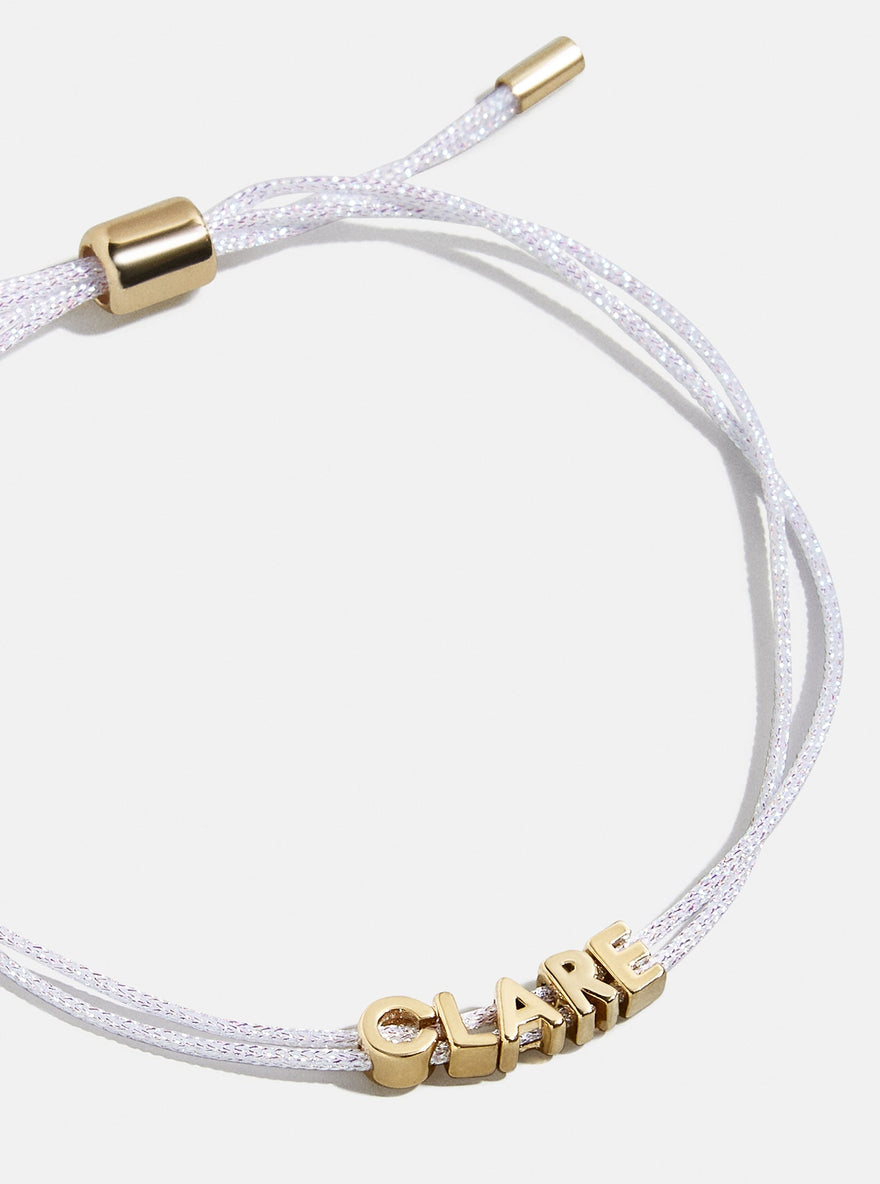 Custom Cord Bracelet - White