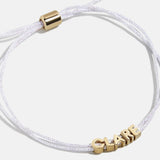 Custom Cord Bracelet - White