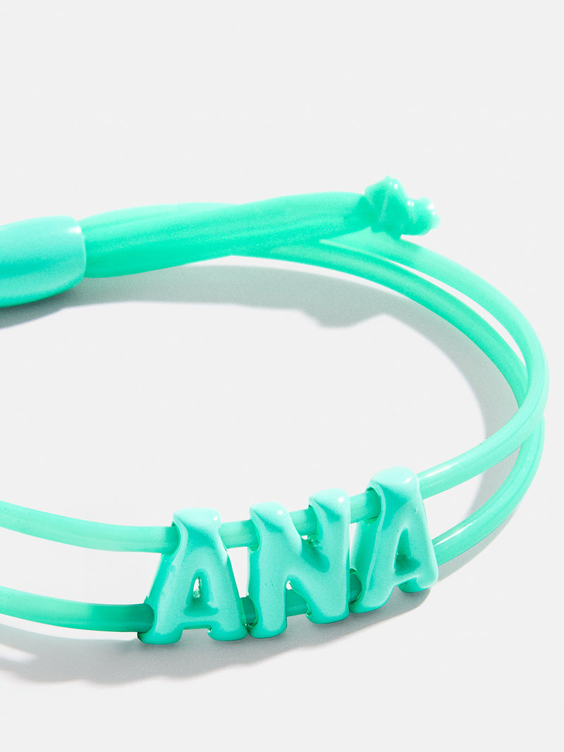 Say It All Custom Jelly Slider Bracelet Turquoise – Get Gifting
