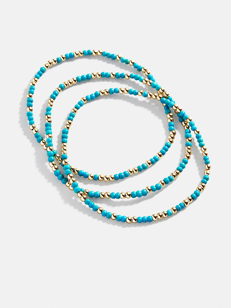 BaubleBar Sadie Bracelet Set - Turquoise - 
    Semi-precious bracelet set
  
