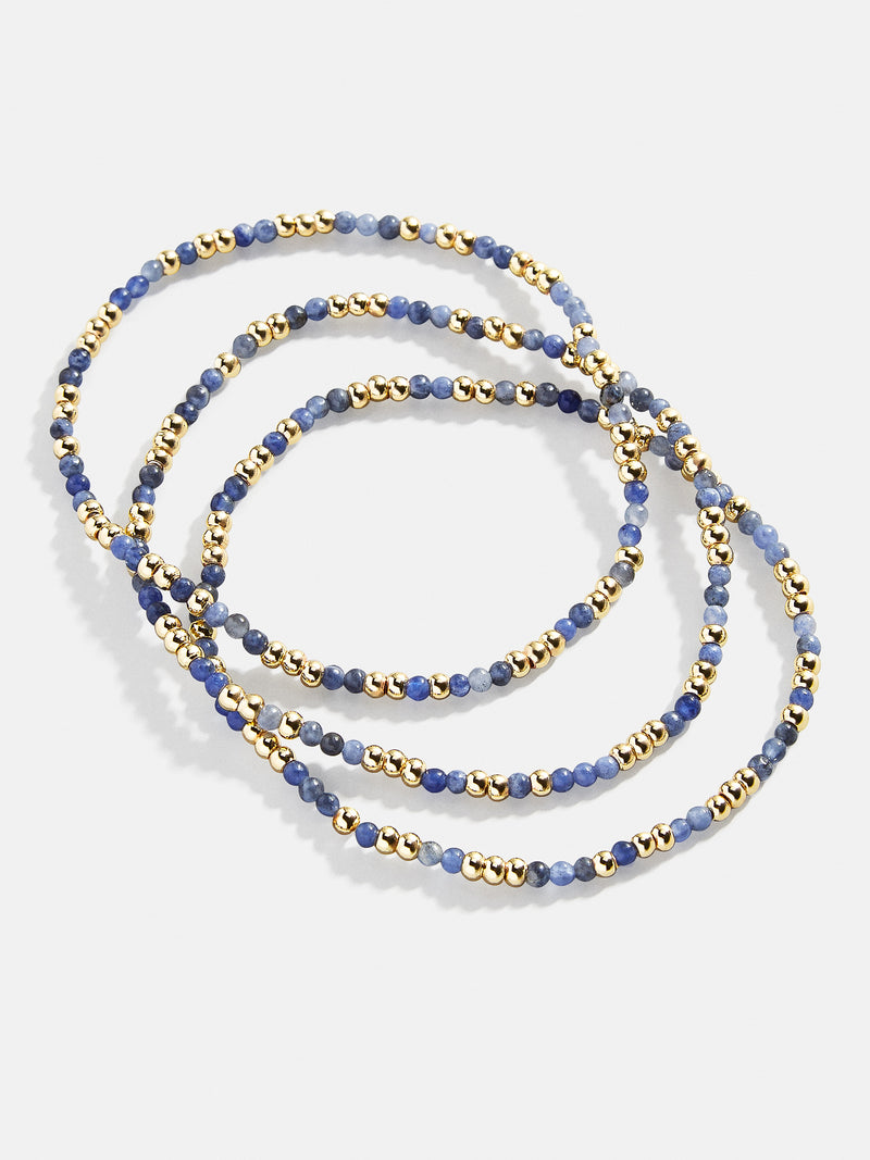 BaubleBar Sadie Bracelet Set - Navy - 
    Semi-precious bracelet set
  
