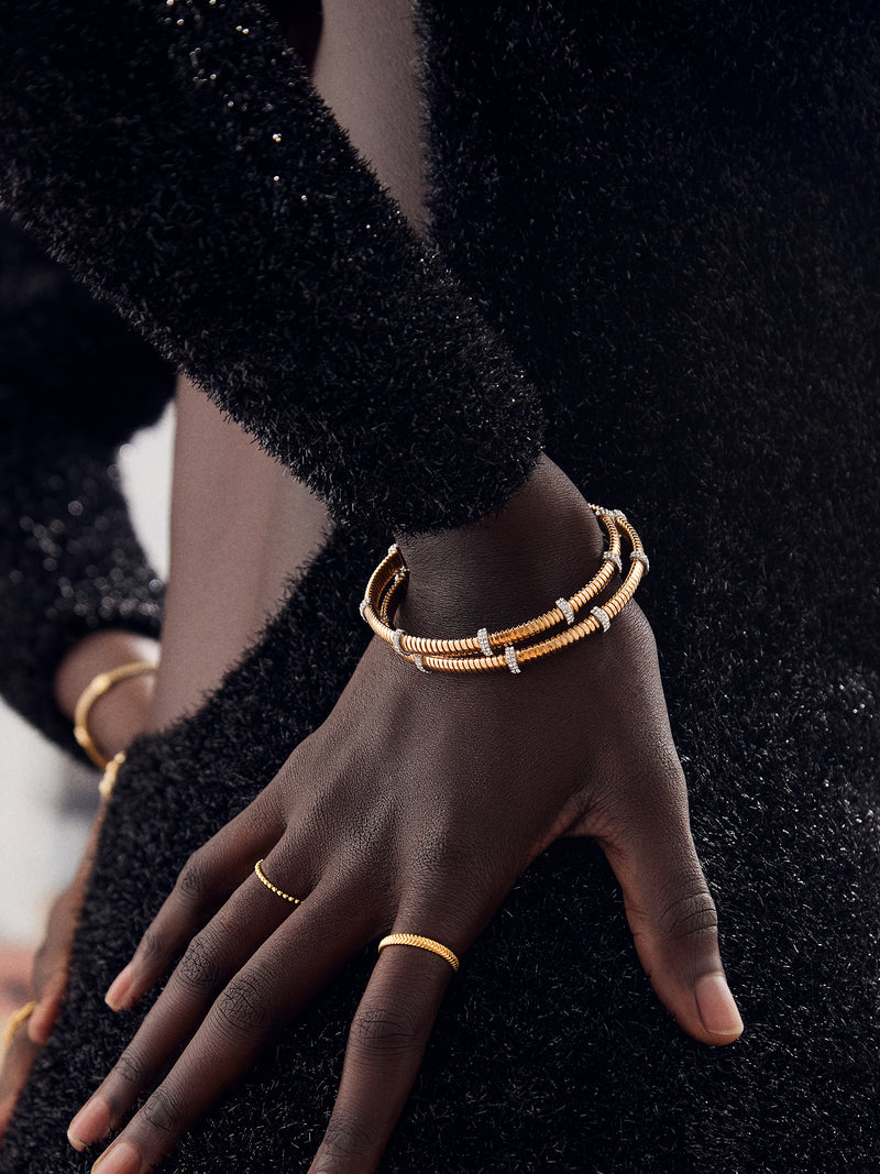 BaubleBar Eve Cuff Bracelet - Gold/Pavé - 
    Gold pavé coil bracelet
  
