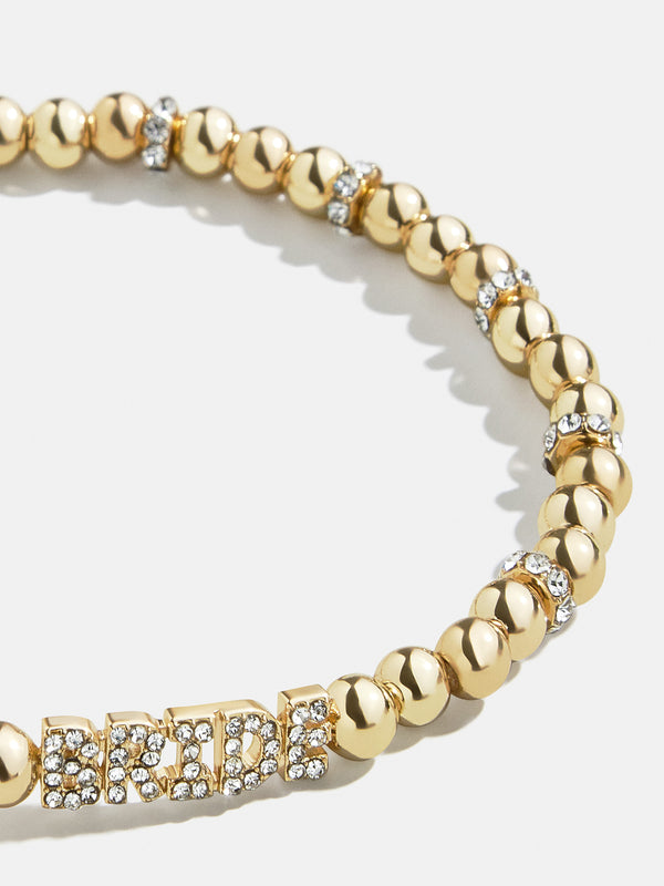 Pavé Bride Pisa Bracelet - Gold/Pavé
