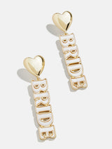 BaubleBar Dressed in White Earrings - Gold/Shell - 
    Bridal statement earrings
  
