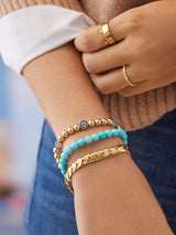 BaubleBar Cameron Semi-Precious Bracelet - Turquoise Stone - 
    Semi-precious stretch bracelet
  
