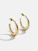 BaubleBar Audrey Earrings - Gold - 
    Gold hoop earrings
  
