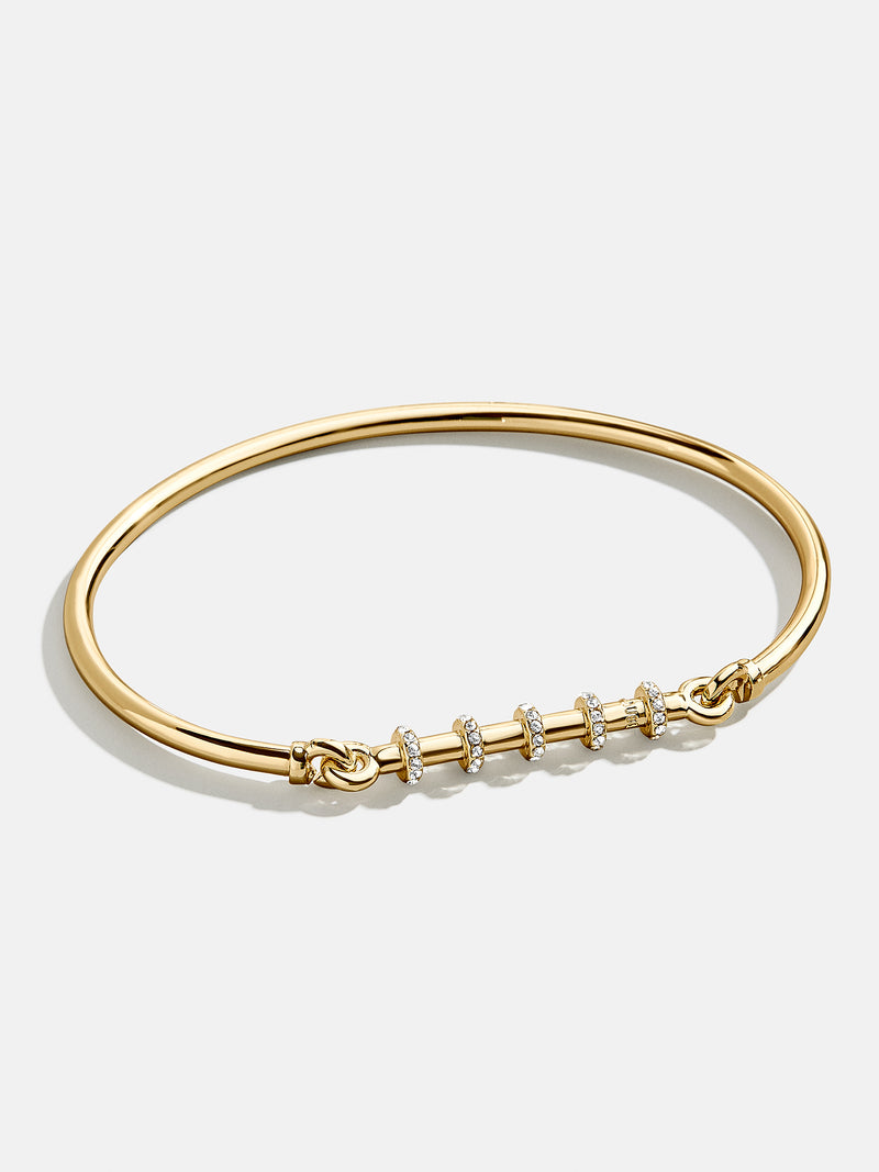 BaubleBar Tyler Cuff Bracelet - Clear/Gold - 
    Gold pavé bar cuff bracelet
  

