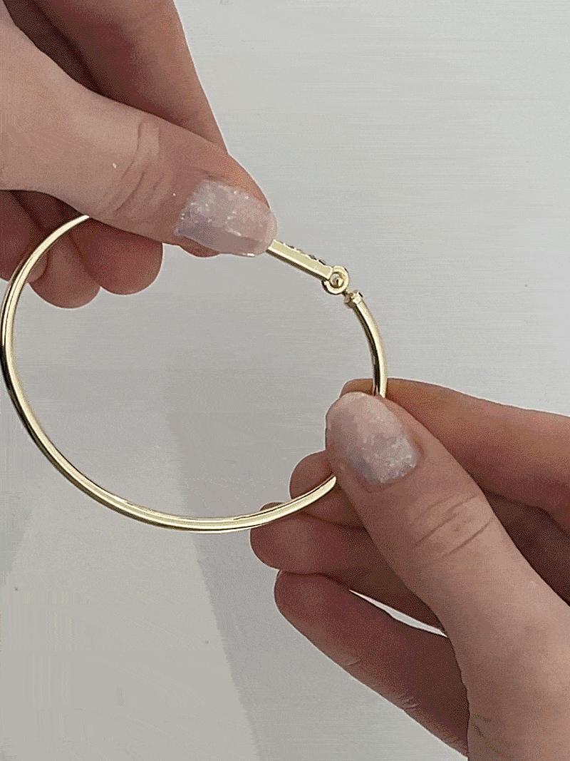 BaubleBar Holly Cuff Bracelet - Clear/Gold - 
    Gold pavé bar cuff bracelet
  
