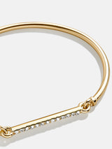 BaubleBar Holly Cuff Bracelet - Clear/Gold - 
    Gold pavé bar cuff bracelet
  
