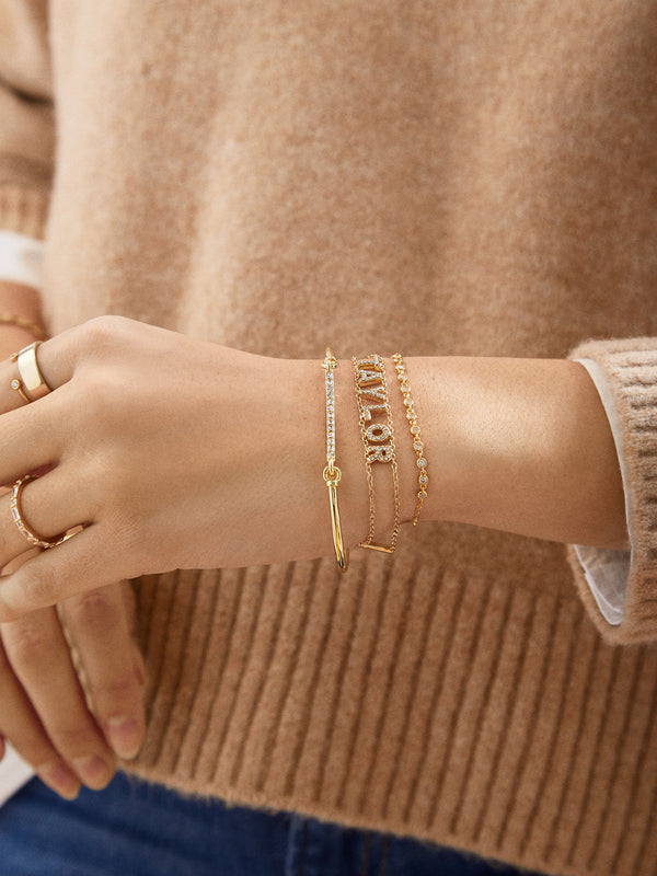 Tyler Hook Bracelet - Classic Pavé Hook Bracelet