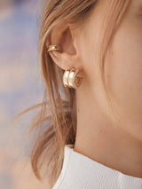 BaubleBar Kaitlyn Earrings - Gold - 
    Gold pavé hoop earrings
  
