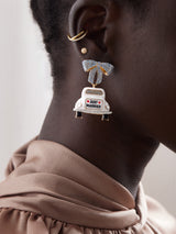 BaubleBar Honeymoon Bound Earrings - White/Gold - 
    Wedding statement earrings
  
