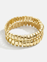 BaubleBar Keegan Bracelet Set - Gold - 
    Set of two gold stretch bracelets
  
