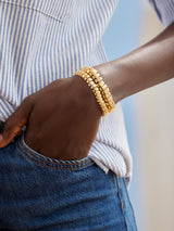 BaubleBar Keegan Bracelet Set - Gold - 
    Set of two gold stretch bracelets
  
