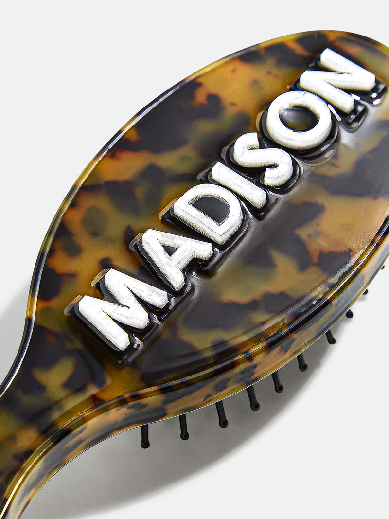 BaubleBar Block Font Mini Custom Hair Brush - Tortoise/White - 
    Enjoy 20% off - This Week Only
  
