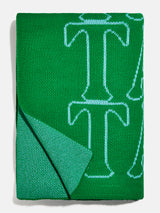 BaubleBar In the Bag Custom Blanket - Green/Light Blue - Get Gifting: Enjoy 20% Off​