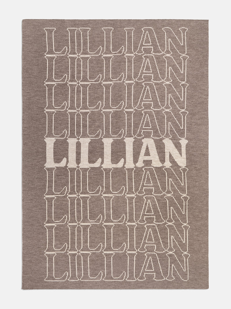 BaubleBar In the Bag Custom Blanket - Tan/Brown - Get Gifting: Enjoy 20% Off​