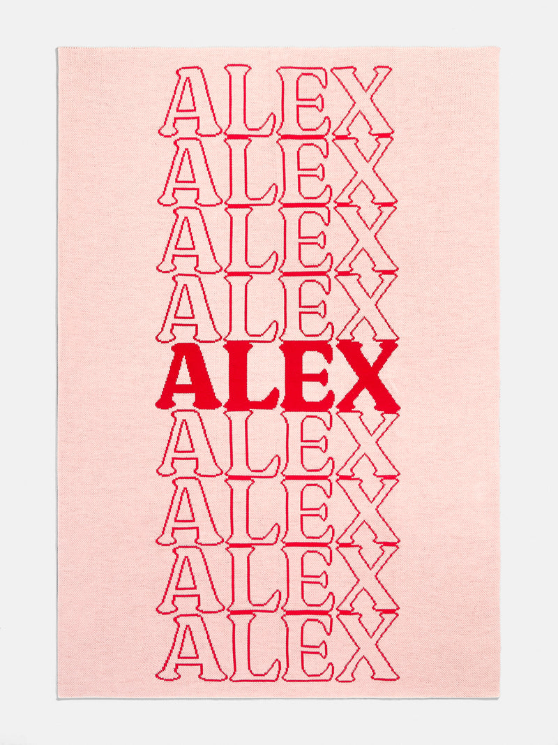 BaubleBar In the Bag Custom Blanket - Light Pink/Red - Get Gifting: Enjoy 20% Off​