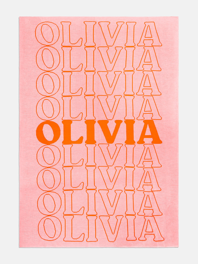 BaubleBar In the Bag Custom Blanket - Pink/Orange - Get Gifting: Enjoy 20% Off​