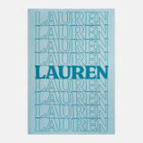 In the Bag Custom Blanket - Light Blue/Blue