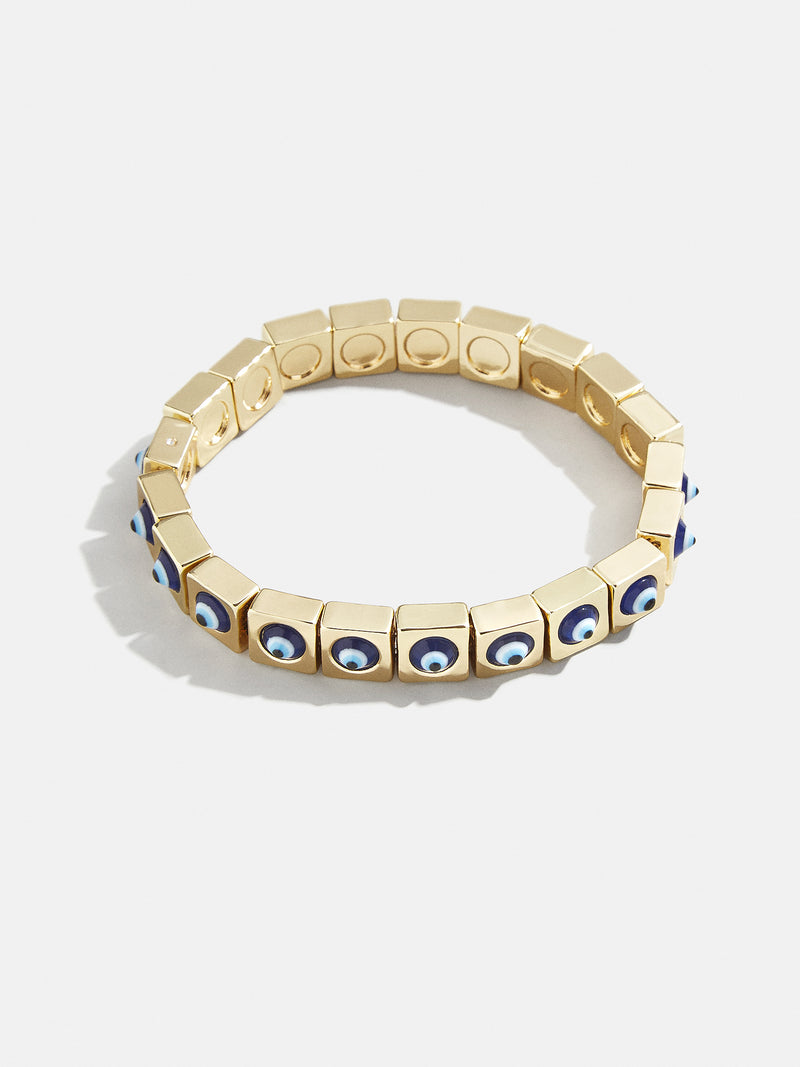 BaubleBar Evil Eye On Repeat Bracelet - Blue/Gold - 
    Evil eye stretch bracelet
  

