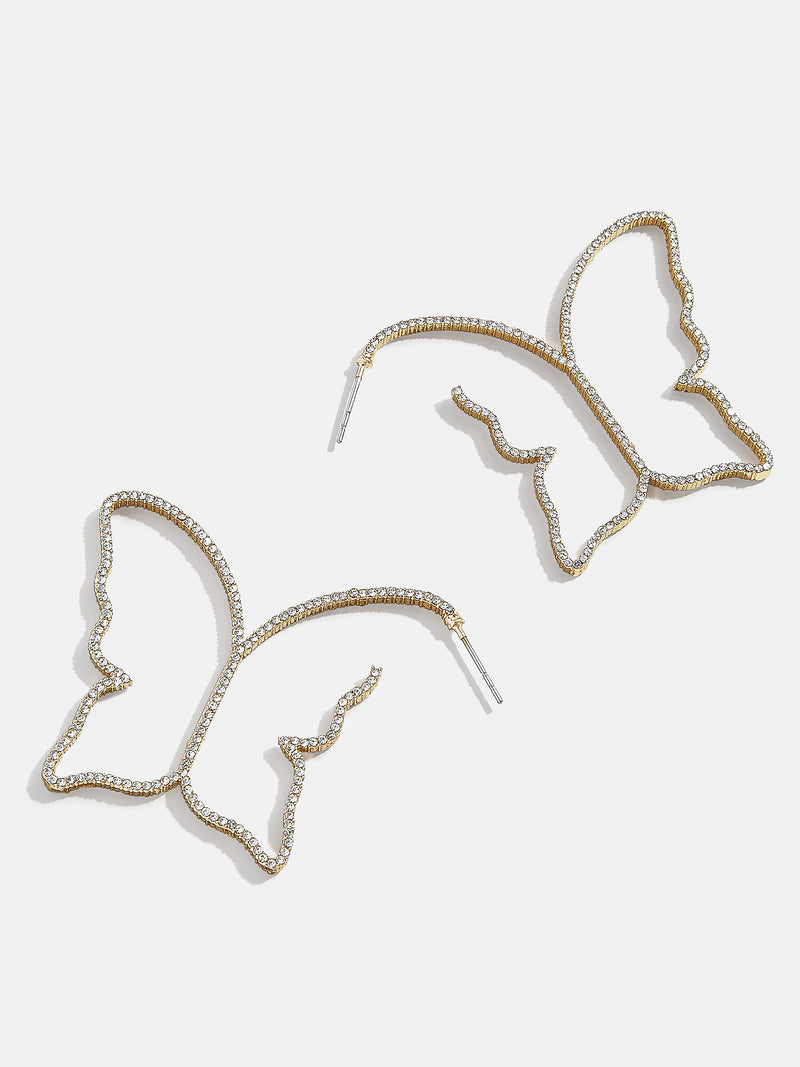 Butterfly outline earrings Clearance